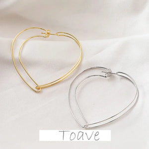 Copper Plated Heart Love Earrings DIY Hand-made Accessories