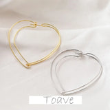 Copper Plated Heart Love Earrings DIY Hand-made Accessories
