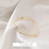 Copper Plated Heart Love Earrings DIY Hand-made Accessories