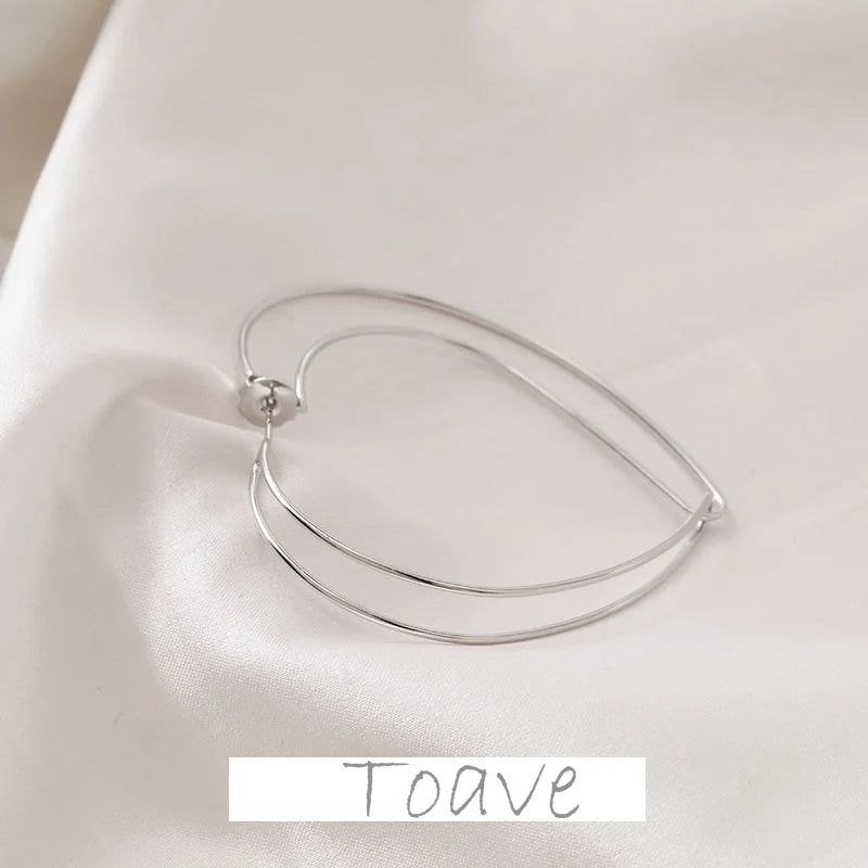 Copper Plated Heart Love Earrings DIY Hand-made Accessories