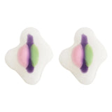 4pcs Corrugated Striped Resin Patch DIY Earring Accessory Material