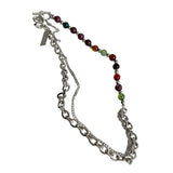 Crystal Collar Chain Necklace Titanium Steel
