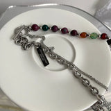 Crystal Collar Chain Necklace Titanium Steel