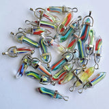 Glass Flower Hexagonal Column Beads Necklace Pendants 24pcs/lot