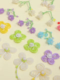 Glass Rice Beads Lily of the Valley Pendant Earrings Necklace Set