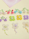 Glass Rice Beads Lily of the Valley Pendant Earrings Necklace Set
