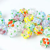Colored Glaze Petals Flowers Beaded Retro Necklace Bracelet Earrings