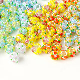 Colored Glaze Petals Flowers Beaded Retro Necklace Bracelet Earrings