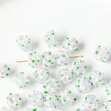 Colored Glaze Petals Flowers Beaded Retro Necklace Bracelet Earrings