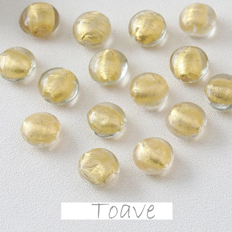 Translucent Leaf Round Beads for DIY Bracelet Necklace Earrings