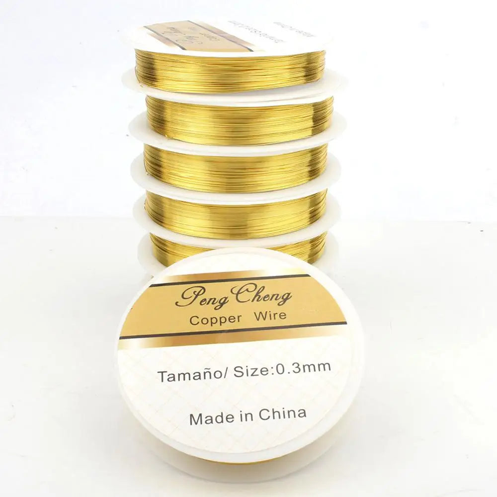 Colorfast Alloy Copper Wire for DIY Jewelry 0.3-0.6mm Craft Beading Wire