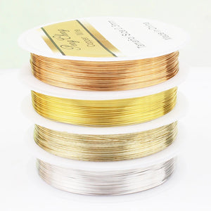 Colorfast Alloy Copper Wire for DIY Jewelry 0.3-0.6mm Craft Beading Wire