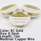 Colorfast Alloy Copper Wire for DIY Jewelry 0.3-0.6mm Craft Beading Wire