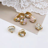 Colorful 3D Enamel Shell Pendant DIY Jewelry Findings
