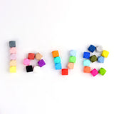 50pc Silicone Hexagon Beads 14mm Jewelry BPA Safe Teething Toys DIY Necklace