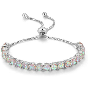 Colorful Zircon Tennis Bracelet with Rhinestones