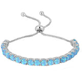 Colorful Zircon Tennis Bracelet with Rhinestones