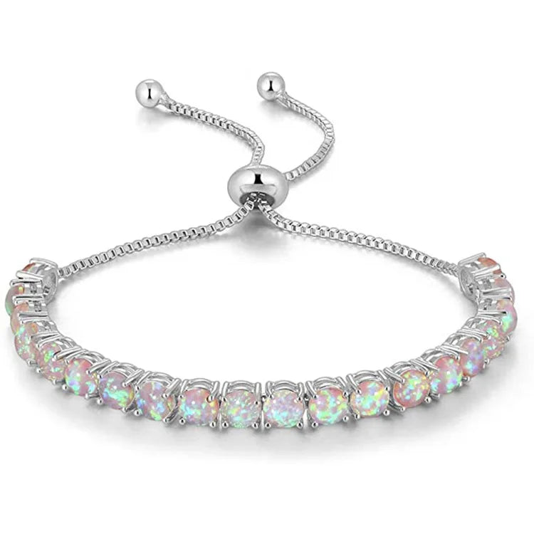 Colorful Zircon Tennis Bracelet with Rhinestones