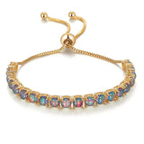 Colorful Zircon Tennis Bracelet with Rhinestones