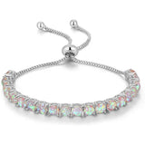 Colorful Zircon Tennis Bracelet with Rhinestones