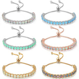 Colorful Zircon Tennis Bracelet with Rhinestones