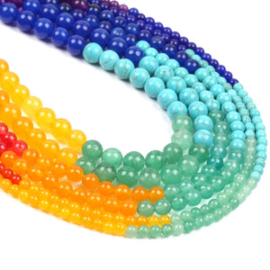 7 Chakras Natural Stone Beads for Jewelry Making 4 6 8mm