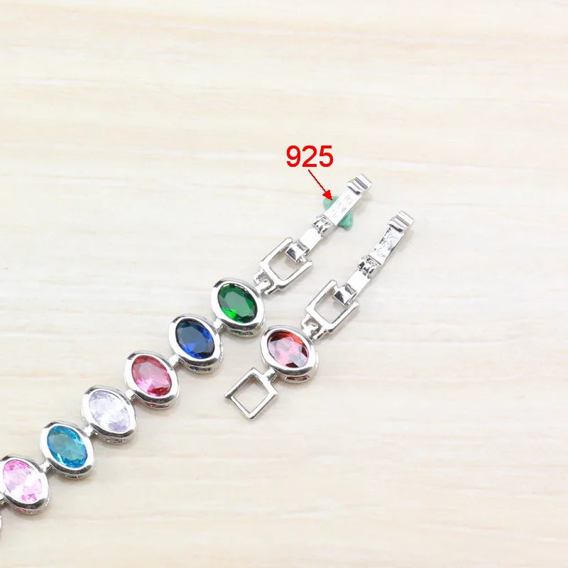 Colorful 925 Mark Wedding-Prom Jewelry Bracelet Bangle