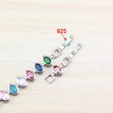 Colorful 925 Mark Wedding-Prom Jewelry Bracelet Bangle