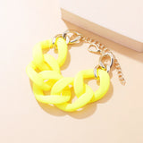Colorful Acrylic Thick Chain Bracelets Bohemian Resin Chain Bracelets
