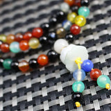 Colorful Agate Bracelet Red 108 Beads Men Women Jewelry