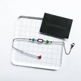 Colorful Ornament Link Chain Bracelet For Women - Geometric Jewelry Gift