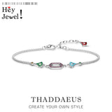 Colorful Ornament Link Chain Bracelet For Women - Geometric Jewelry Gift