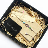 Colorful Ornament Link Chain Bracelet For Women - Geometric Jewelry Gift