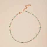 Boho Choker Necklaces Geometric Square Bead Jewelry On The Neck