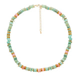 Colorful Bead Necklace Boho Choker Stone Bead Jewelry Summer Accessories