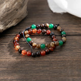 Colorful Beads Bracelets Set for Men Charms Stone Beaded Hand Chains Jewelry