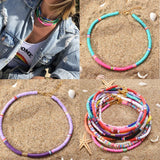 Colorful Beads Necklace Summer Beach Surf Jewelry