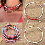 Colorful Beads Necklace Summer Beach Surf Jewelry