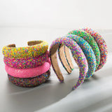 Colorful Beads Sponge Padded Hairband Headband Hair Jewelry