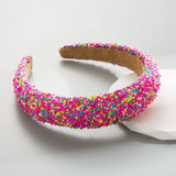 Colorful Beads Sponge Padded Hairband Headband Hair Jewelry