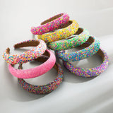 Colorful Beads Sponge Padded Hairband Headband Hair Jewelry