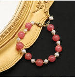 Colorful Beads & Natural Pearl Bracelet for Women, Daughter, Birthday Gift