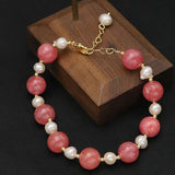 Colorful Beads & Natural Pearl Bracelet for Women, Daughter, Birthday Gift