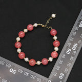 Colorful Beads & Natural Pearl Bracelet for Women, Daughter, Birthday Gift