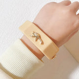 Colorful Bee Acrylic Polygon Bangles for Women Geometric Square Indian Charm