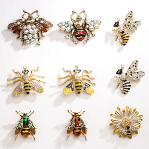 Colorful Bee Enamel Brooch Small Insect Brooch Pin
