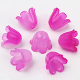 Colorful Bellflower Lampwork Glass Beads Jewelry Making DIY Accessories