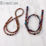 Colorful Gallstone Square Beads Diy Jewelry Material 1PCS