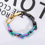 Colorful Couple Bracelets Stainless Steel Hand Chain For Women Men