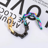 Colorful Couple Bracelets Stainless Steel Hand Chain For Women Men